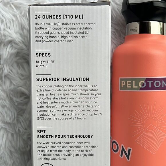 Peloton 24oz Stainless Steel Sticker Bottle, Orange - Picture 7 of 16
